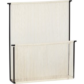 Hübsch String Vgmagasinholder 28 cm, Sort/Hvid