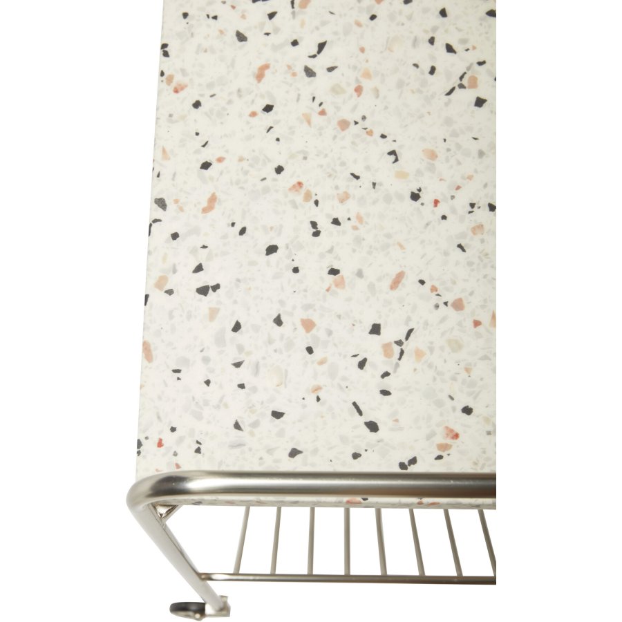 Hbsch Wave Rolltisch H51 cm, Terrazzo/Nickel