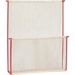 Hübsch String Vgmagasinholder 28 cm, Rd/Hvid