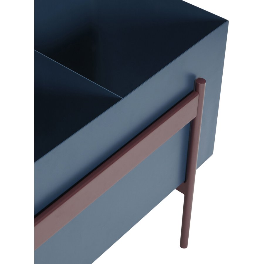 Hübsch Awe Plantekasse 74 cm, Petrol/Burgundy