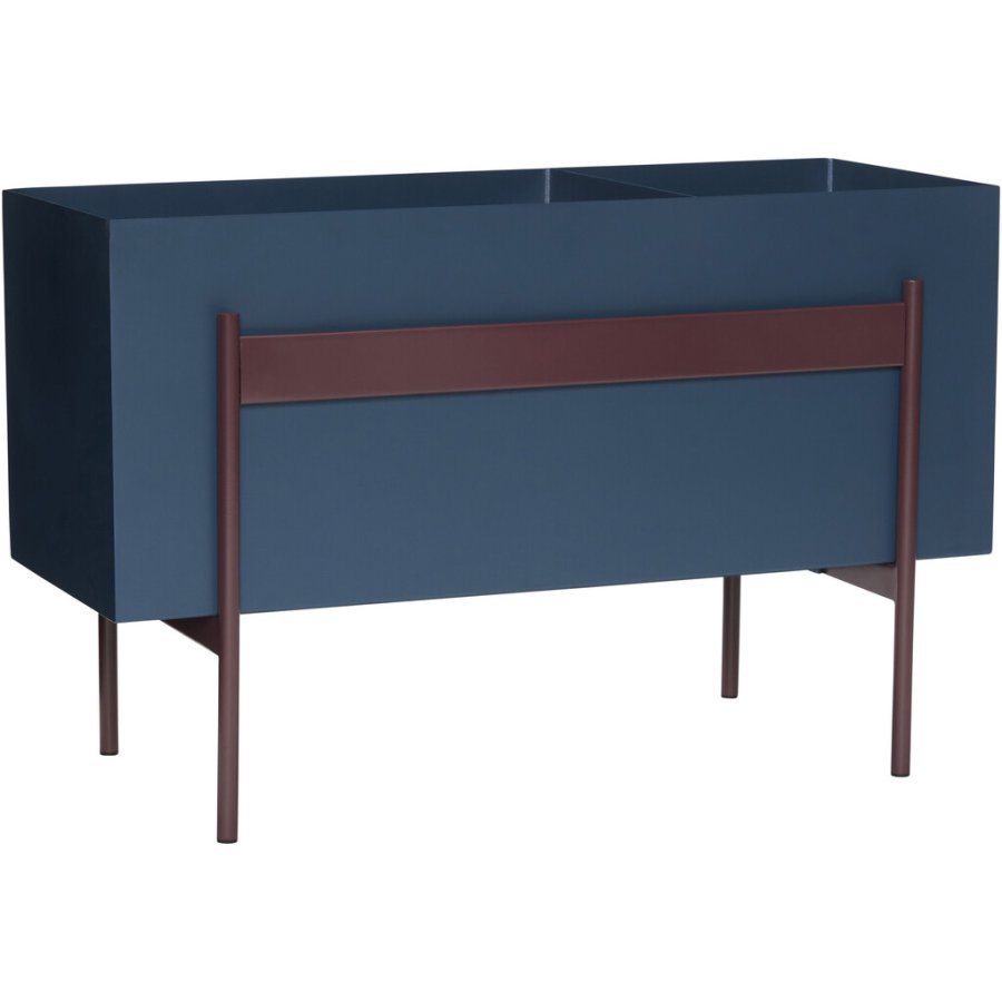 Hübsch Awe Plantekasse 74 cm, Petrol/Burgundy