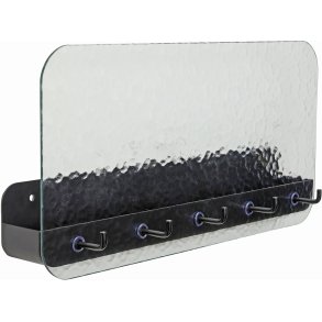 Hübsch Shack Hylde m. Knagerkke 60 cm, Tekstureret/Sort