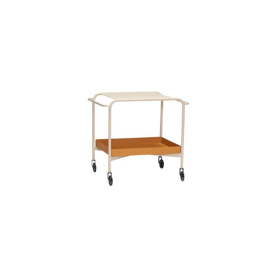 Hbsch Push Rolltisch H62 cm, Braun/Sand