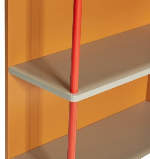 Hübsch Apollo Reol 109x60 cm, Brun/Rd/Sand