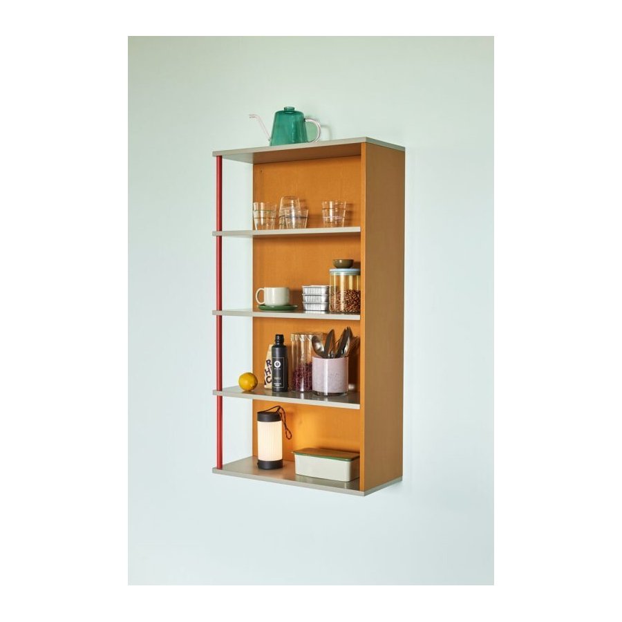 Hübsch Apollo Reol 109x60 cm, Brun/Rd/Sand