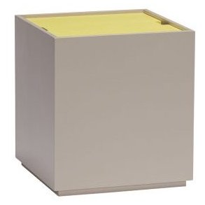 Hübsch Vault Sidebord/Opbevaringsboks 40x40 cm, Sand/Gul