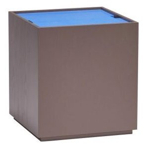 Hübsch Vault Sidebord/Opbevaringsboks 40x40 cm, Bl/Brun