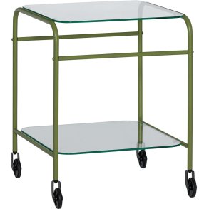 Hübsch Zephyr Rullebord H54 cm, Klar/Lysegrn