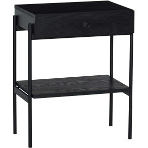 Hübsch Noir Sengebord H60 cm, Sort