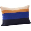 Hbsch Line Gestricktes Kissen 60x40 cm, Sand/Amber/Blau