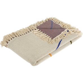 H&uuml;bsch Outline Plaid 140x200 cm, Sand/Multicolour