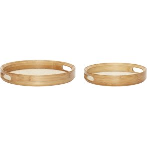Hübsch Canvas Bakker 2 stk, Bambus