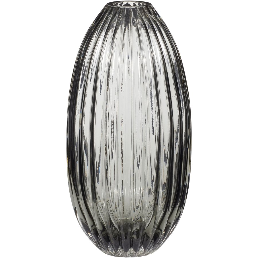 Hbsch Ripple Vase H30 cm, Rauchfarbig