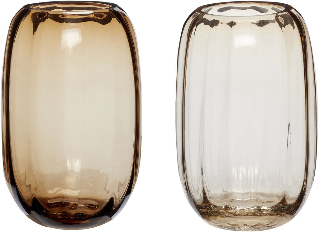 Køb Hübsch Ripple Vaser 2 stk, Brun