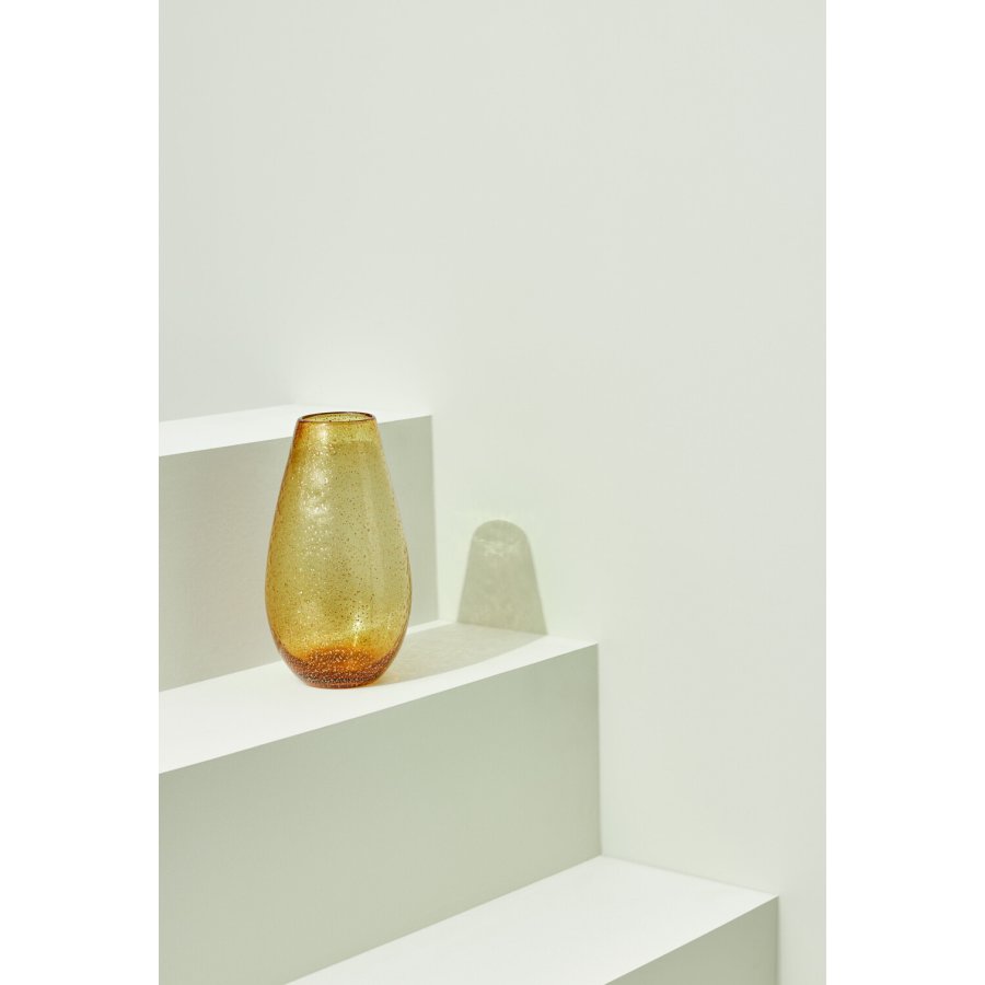 Hbsch Glow Vase H29 cm, Amber