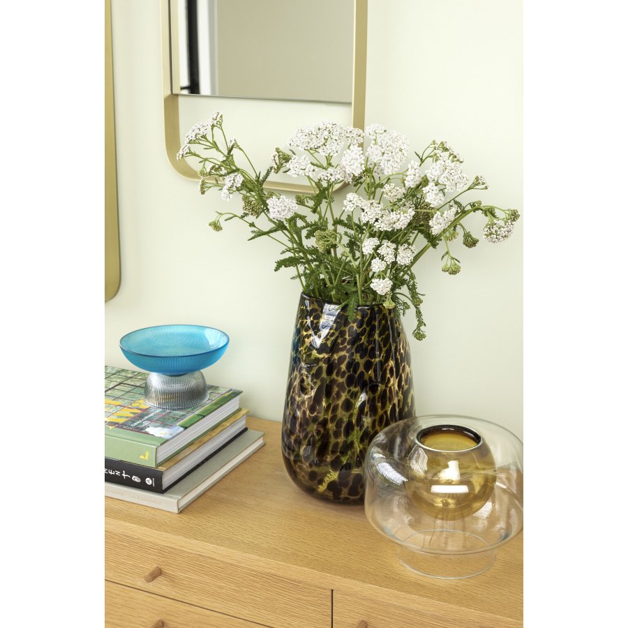 Hbsch Leo Vase H28 cm, Schwarz/Braun