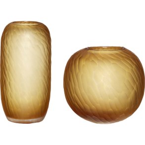 Hbsch Molecule Vasen 2er Set, Strukturiert/Bernstein