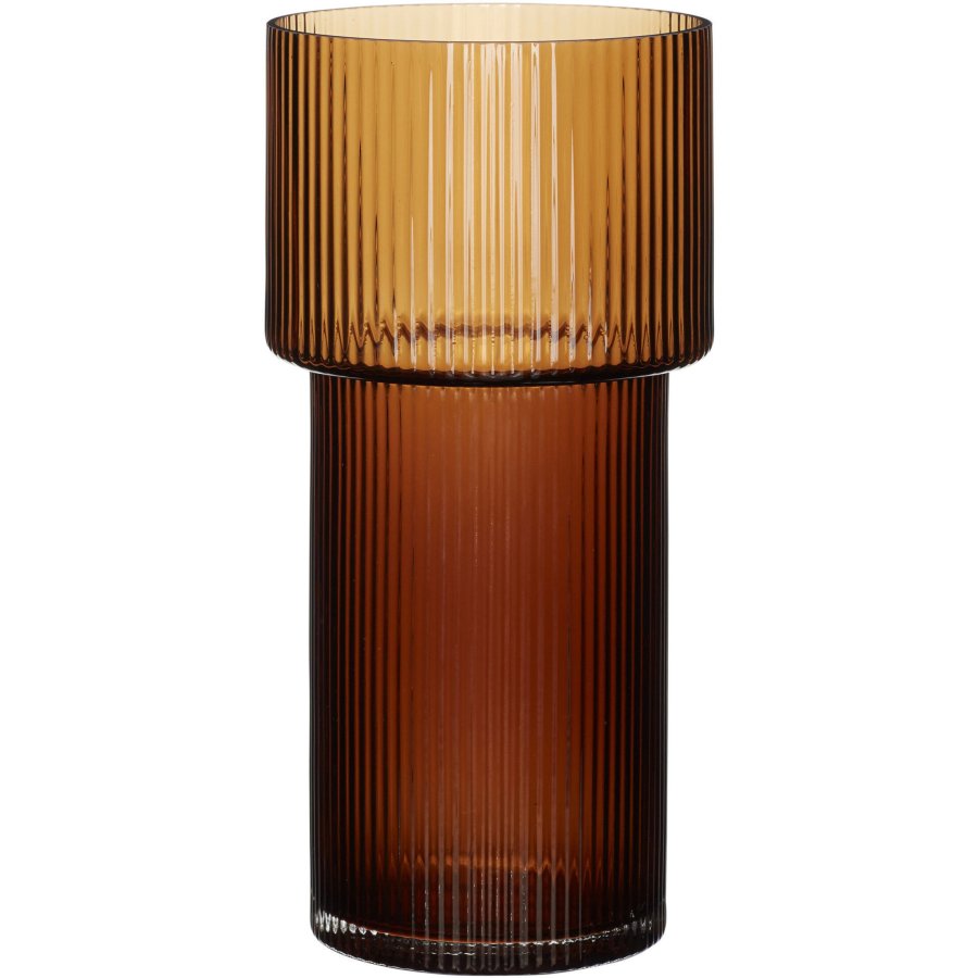 Hbsch Ripple Vase H31 cm, Amber