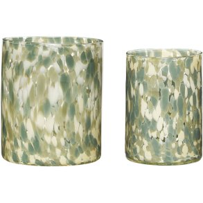 Hübsch Luce Vasen 2er Set, Grün