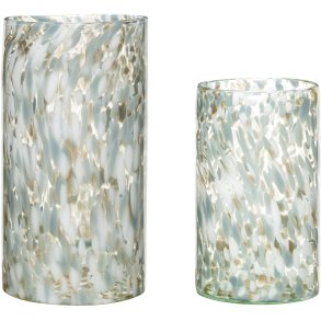 Hbsch Libra Vasen 2er Set, Grn/Blau