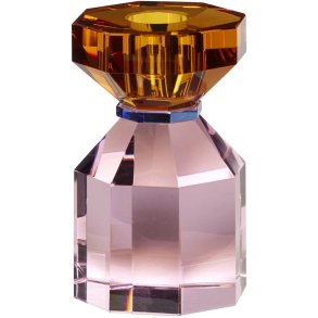 Hbsch Gem Kerzenhalter H11 cm, Orange/Pink