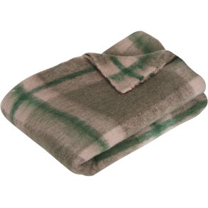 H�bsch Grid Plaid 140x200 cm, Blauw/Roze