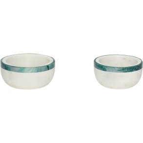 H&uuml;bsch Snacky Sk�le 2 stk, Hvid/Gr�n