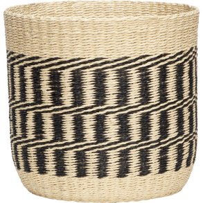 Hbsch Current Korb H31 cm, Schwarz/Natur