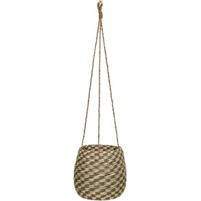 Hbsch Faye Korb H20 cm, Braun/Grn