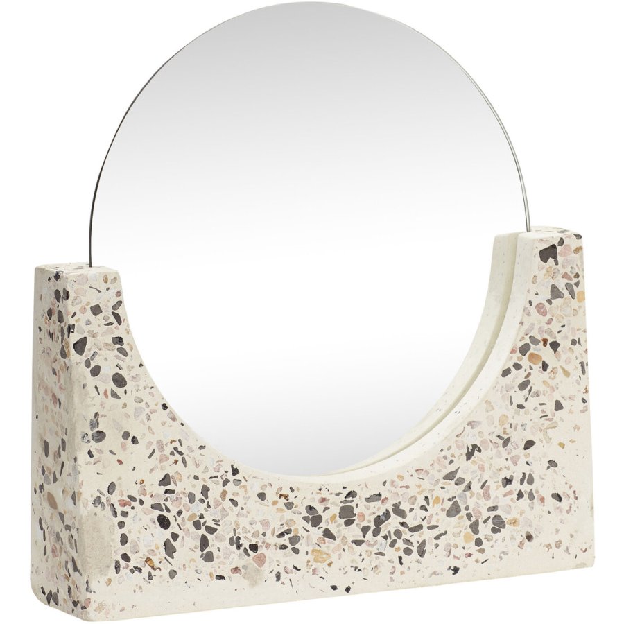 Hbsch Schwarz Tischspiegel H19 cm, Terrazzo