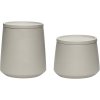 Hbsch Concrete Aufbewahrungsbox mit Deckel 2er Set, Grau