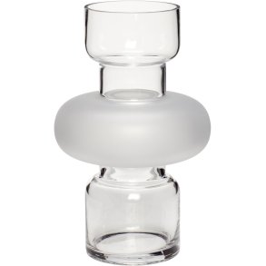 Hbsch Sculpt Vase H30 cm, Klar/Matt