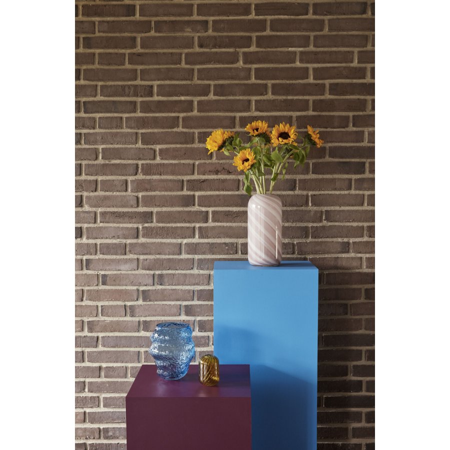 Hbsch Aurora Vase H18 cm, Strukturiert/Blau