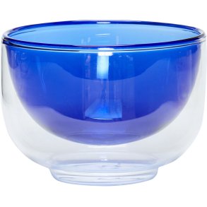 Hübsch Kiosk Glasskål Ø13 cm, Blå