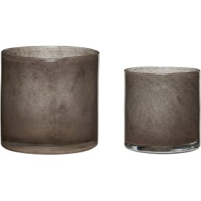 Hbsch Akin Stumpenkerzenhalter 2er Set, Braun