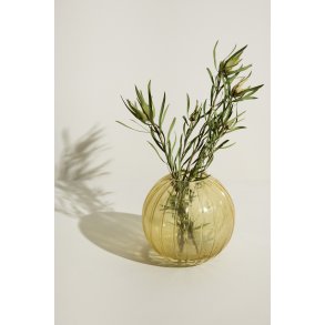 Hübsch Fleur Vase H17 cm, Gul