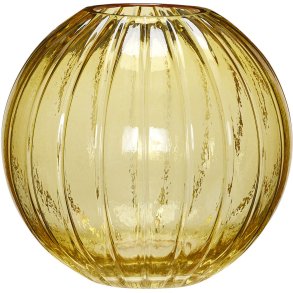 Hübsch Fleur Vase H17 cm, Gul