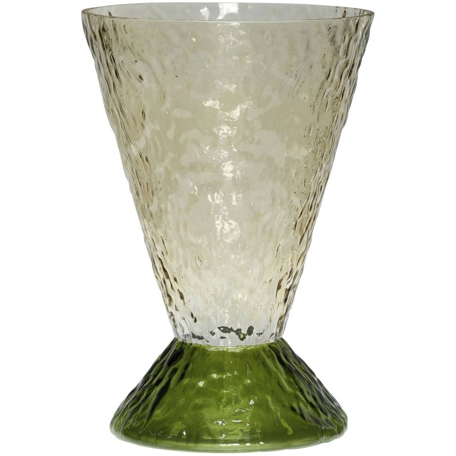 Hbsch Abyss Vase H29 cm, Braun/Dunkelgrn