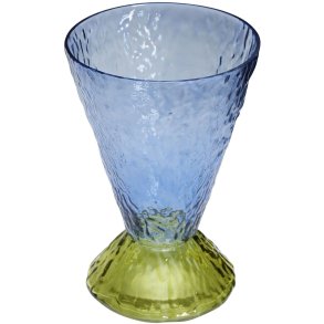Hübsch Abyss Vase H29 cm, Blå/Olivengrøn
