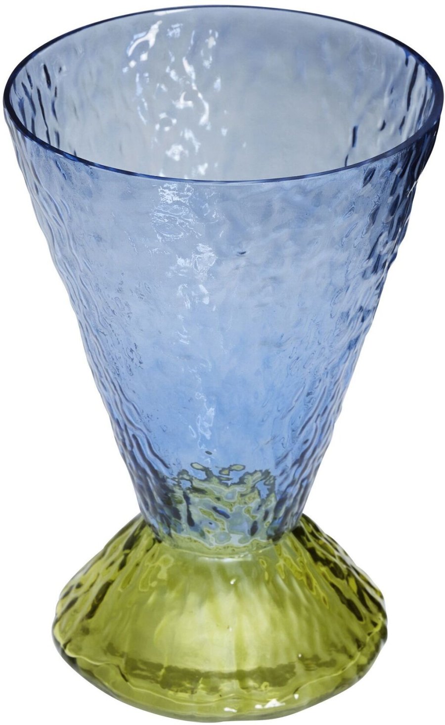 Hbsch Abyss Vase H29 cm, Blau/Olivgrn