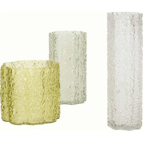 H&uuml;bsch Triple Vaser 3 stk, Klar/Gr�n