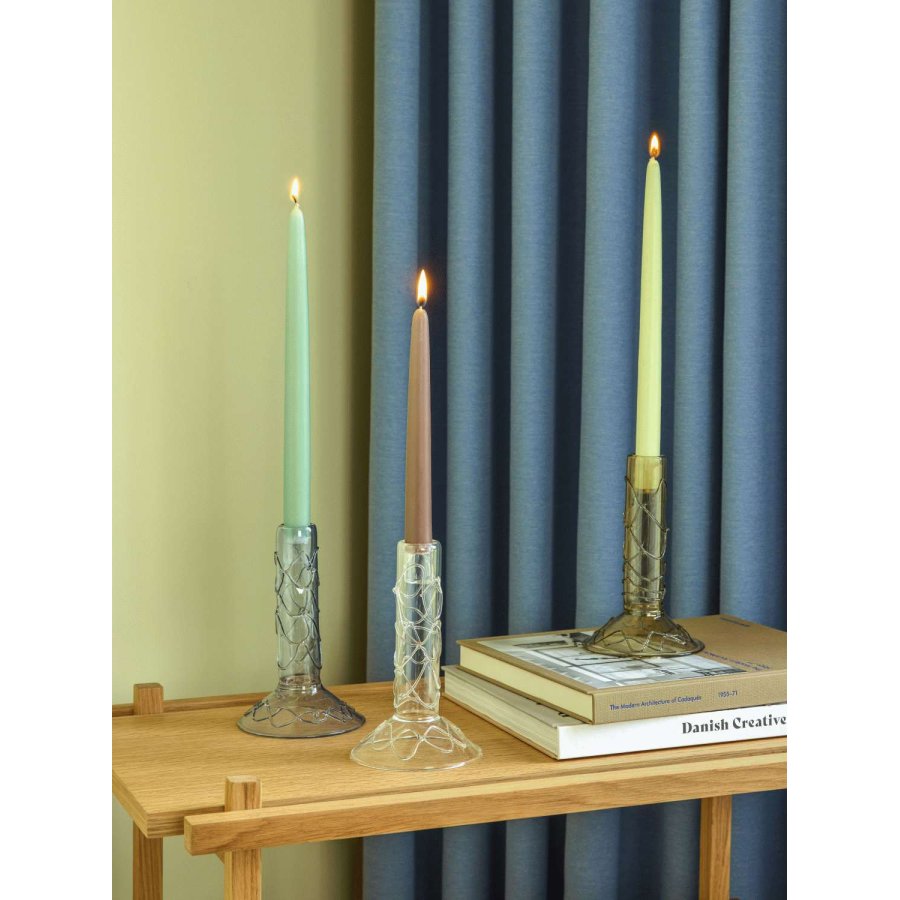 H&uuml;bsch Doodle Lysestage H17 cm, Klar