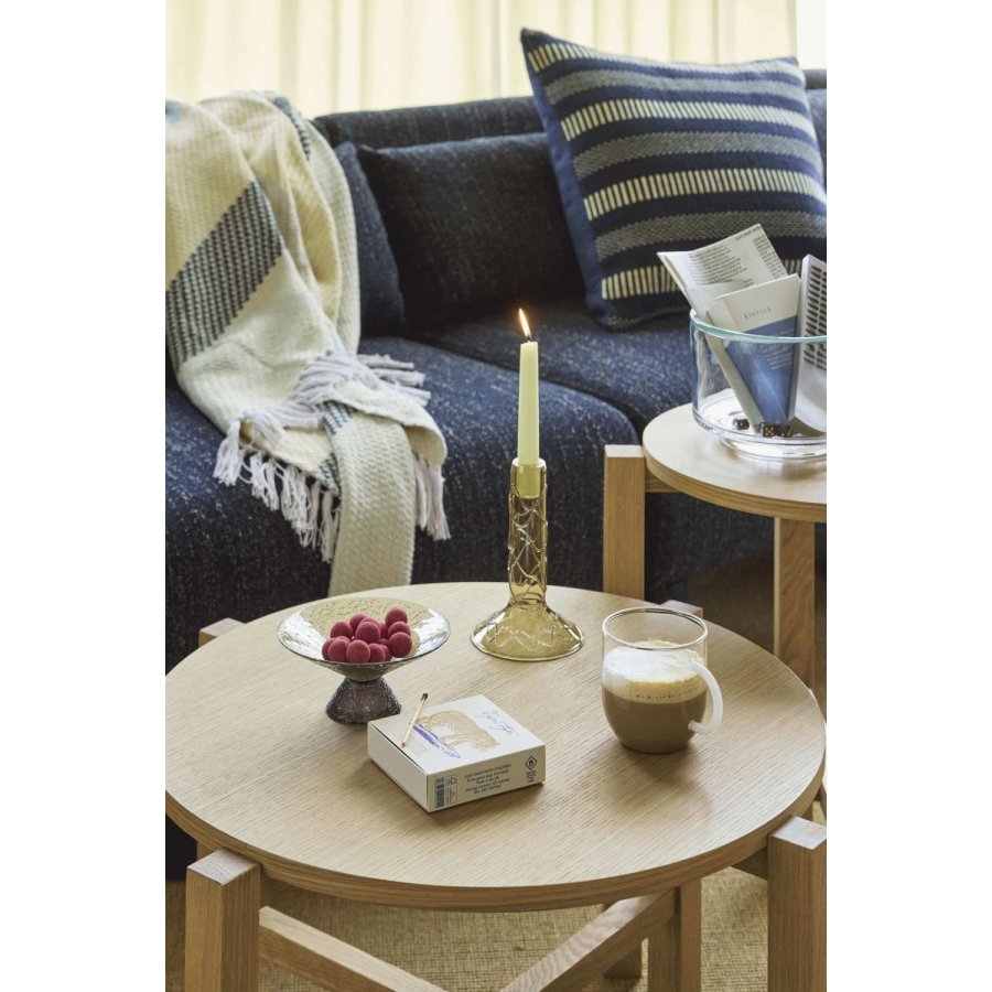 H&uuml;bsch Doodle Lysestage H17 cm, Olivengr�n