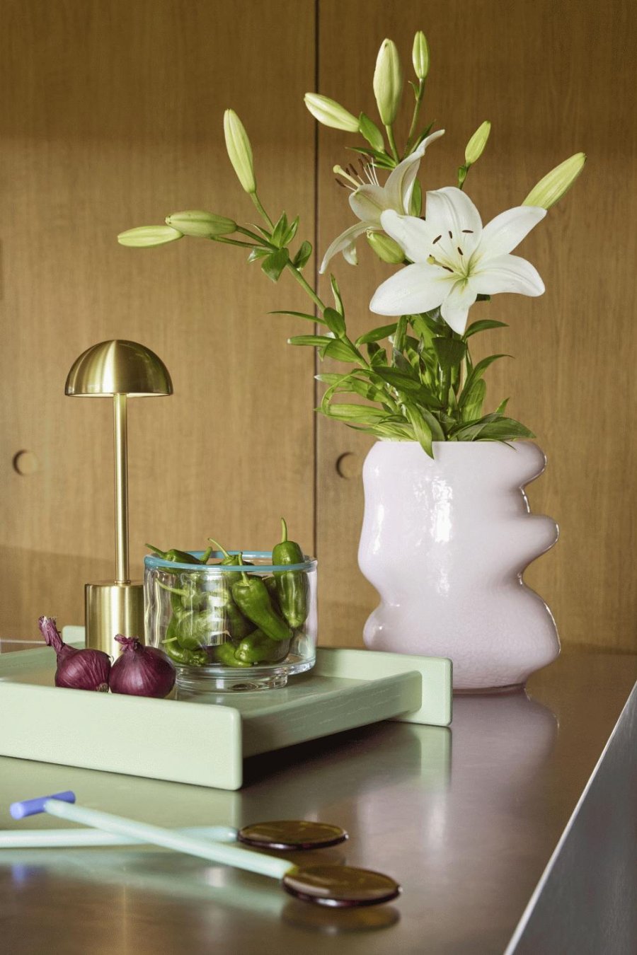 H&uuml;bsch Clea Sk�l �15 cm, Klar/Gr�n