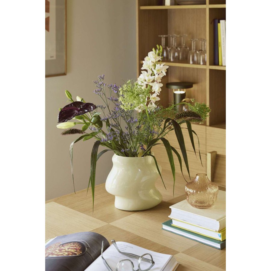 H&uuml;bsch Lote Vase H20 cm, Sand