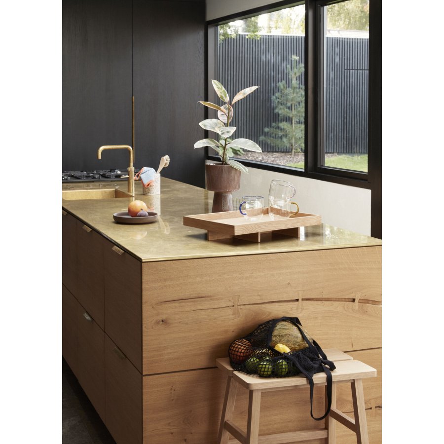 Hbsch Plinth Blumentopf 2er Set, Braun/Lila