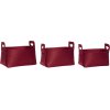 Hbsch Filz Korb 3er Set, Rot