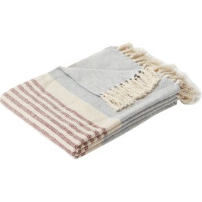 H&uuml;bsch Shell Plaid 140x200 cm, Blauw/Rood