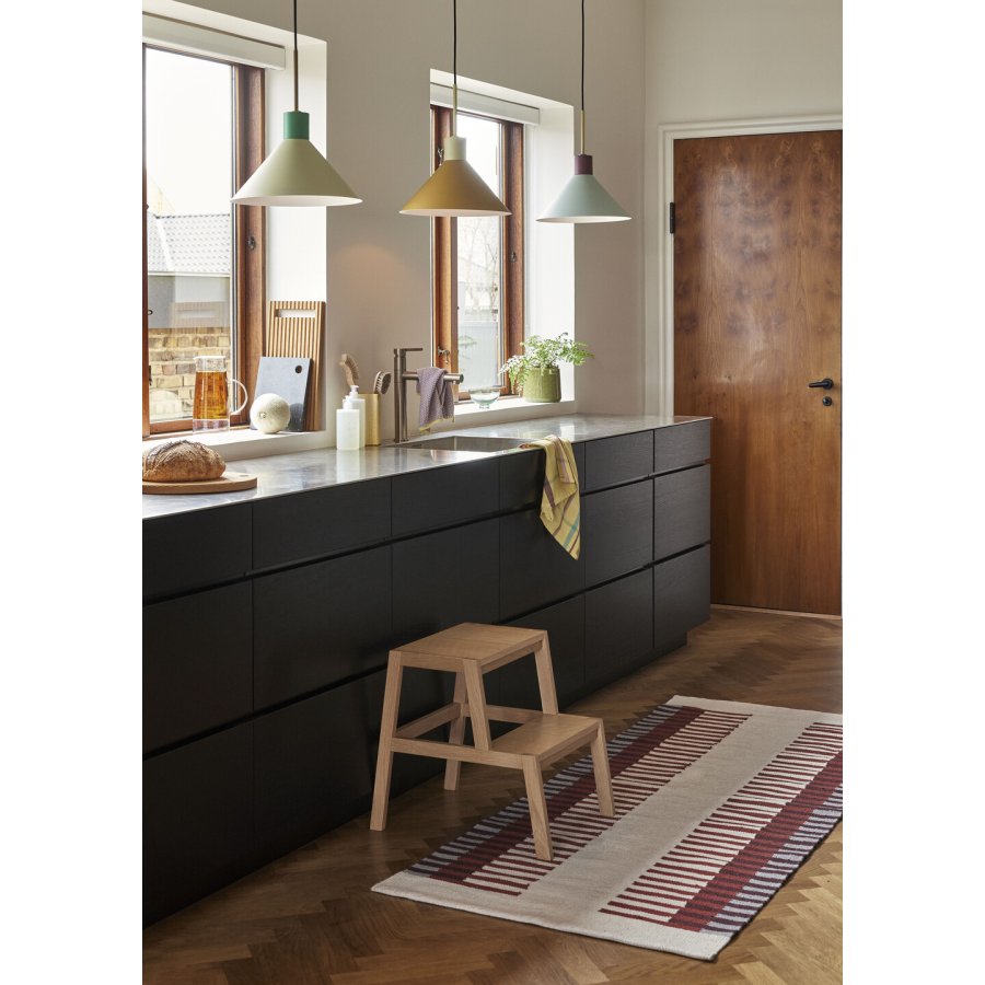 Hbsch Key Teppich 80x200 cm, Rot/Beige
