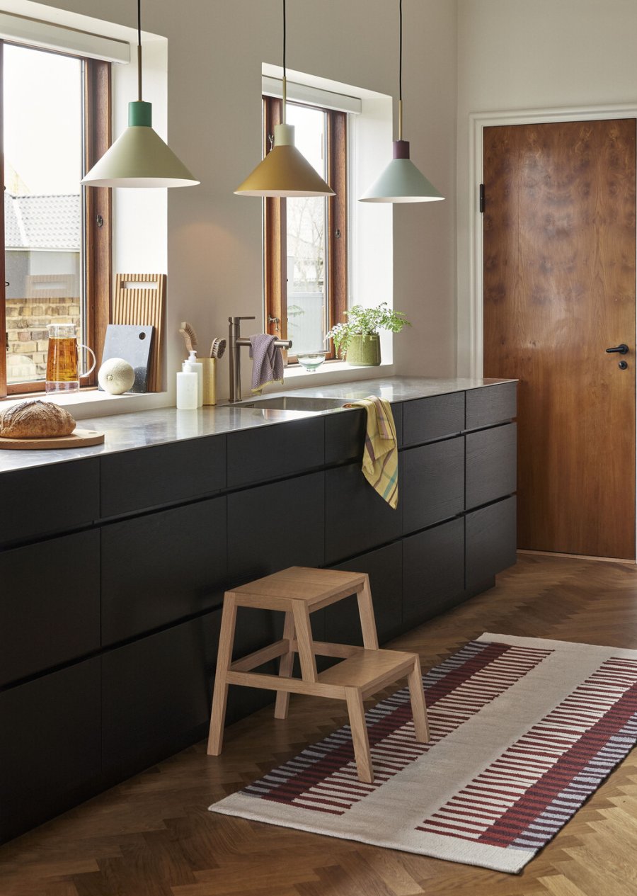 Hbsch Key Teppich 80x200 cm, Rot/Beige